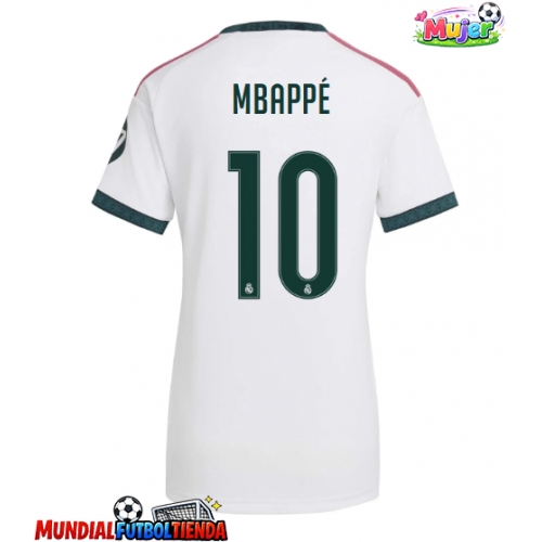 Camiseta Real Madrid Kylian Mbappe #10 Primera Equipación Replica 2026-27 para mujer mangas cortas